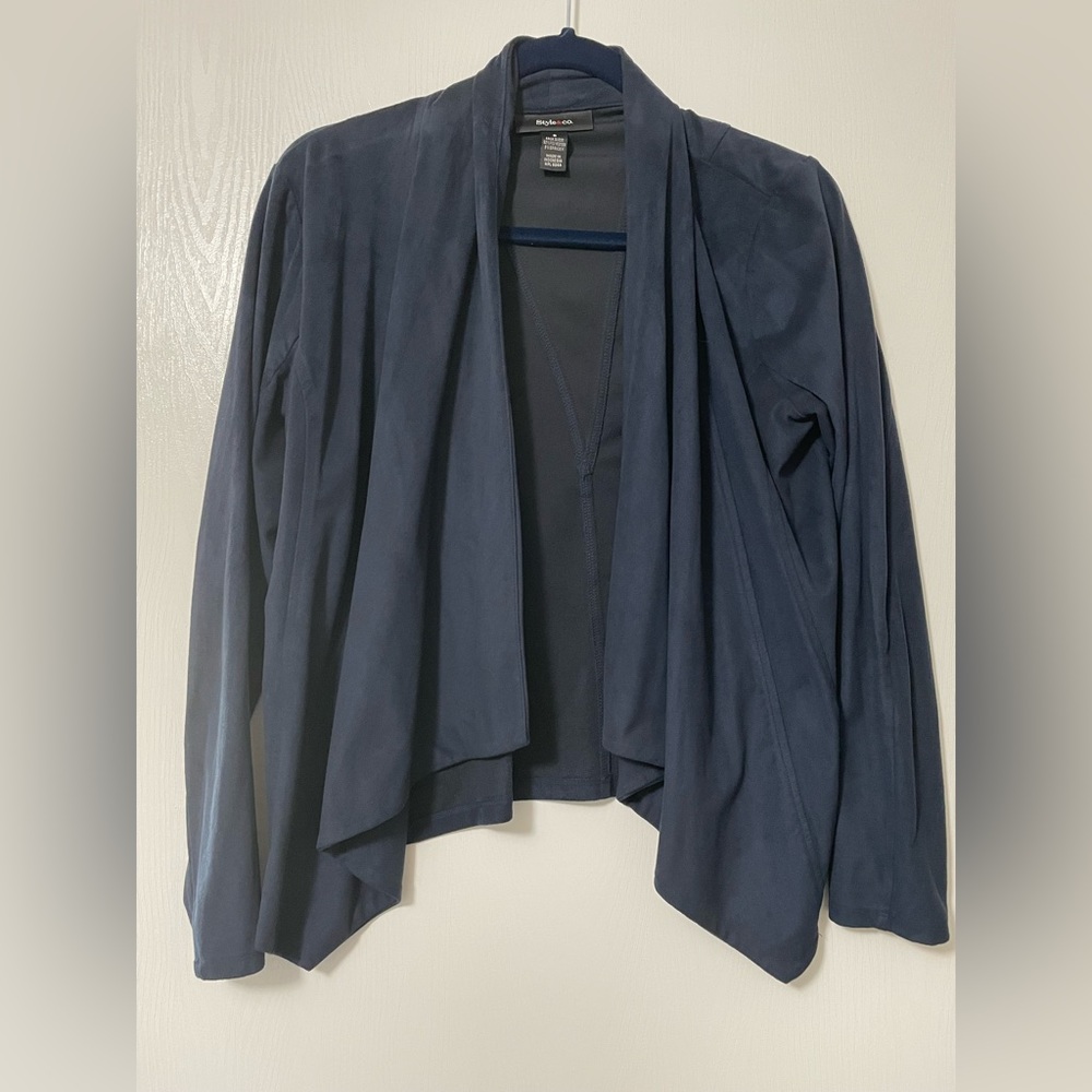 Style&Co Navy Blue Suede Jacket
